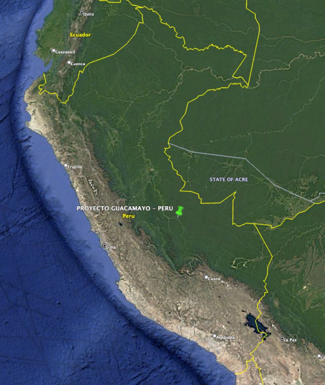 Map Guacamayo